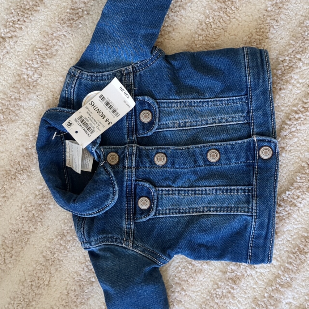 First impressions jean jacket 3 to 6 months new with tag